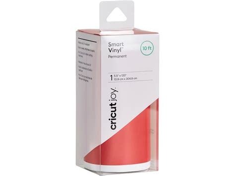 Cricut Joy Smart Vinyl Permanent 14x122cm (Tomato Red); Auto-loads for continuous cuts without a cutting mat; Permanent adhesive lasts up to 3 years; For Cricut Joy™